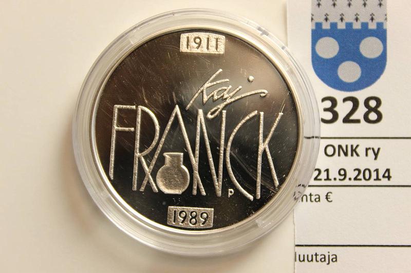 k-0328-a.jpg - Kohde 328, lhthinta: 20 € / myyntihinta: 23 € 10 € 2011 Ag, Proof, Franck, kapseli, kunto: 10