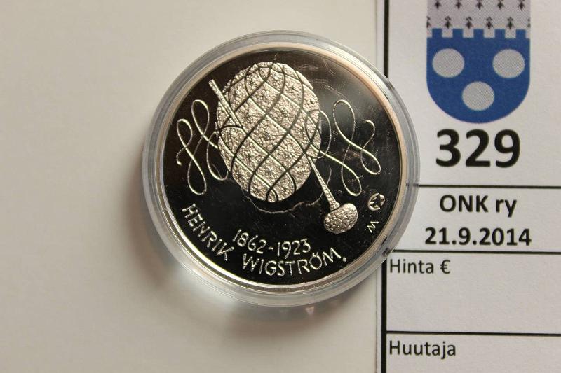 k-0329-a.jpg - Kohde 329, lhthinta: 20 € / myyntihinta: 35 € 10 € 2012 Ag, Proof, Wigstrm, kapseli, tod., kunto: 10