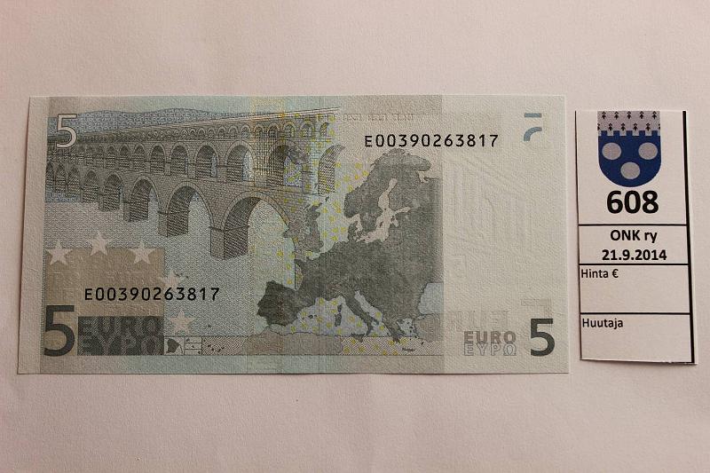 k-0608-a.jpg - Kohde 608, lhthinta: 10 € Slovakia 1/2/E/E10 E00390263817 Tri E010 A2, kunto: 9