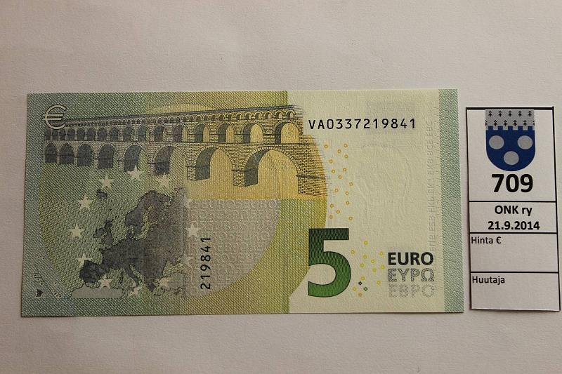 k-0709-a.jpg - Kohde 709, lhthinta: 10 € FNMT 1/3/V1 VA0337219841 Draghi V001 G5, kunto: 9
