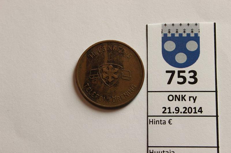 k-0753-a.jpg - Kohde 753, lhthinta: 5 € / myyntihinta: 7 € 50 p Helsingin puhelinyhdistys, kunto: 6