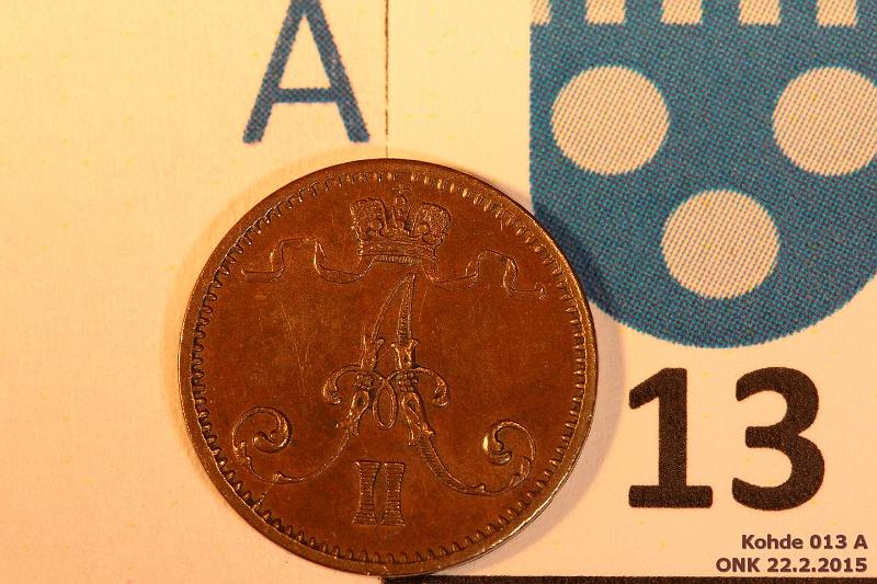 k-0013-a.jpg - Kohde 13 (kuva 1/2), l�ht�hinta: 15 &euro; / myyntihinta: 19 &euro; 1 p 1873 epij�, kunto: 6