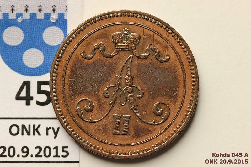 k-0045-a.jpg - Kohde 45 (kuva 1/2), lhthinta: 40 € / myyntihinta: 40 € 10 p 1865 Puhd, nja, hyv kunto tlle v:lle, kunto: 6