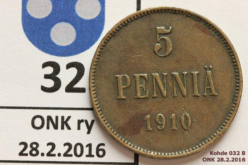 k-0032-b.jpg - Kohde 32 (kuva 2/2), lhthinta: 30 € / myyntihinta: 38 € 5 p 1910 Nja, kunto: 5