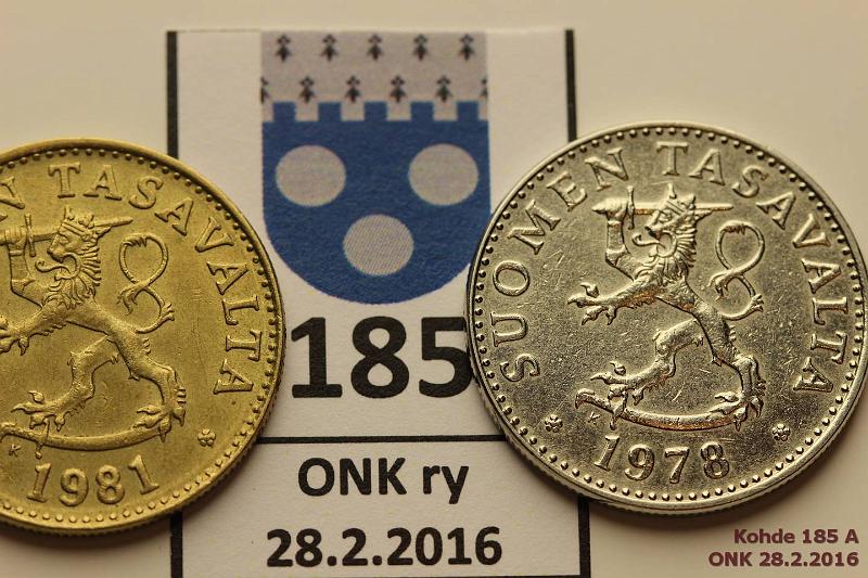 k-0185-a.jpg - Kohde 185, lhthinta: 5 € / myyntihinta: 7 € 50 p 1978 (Jlki?)niklattu, rtgf: Cu/Ni 56/44%, mukana tavallinen 1981 50p, kunto: 7