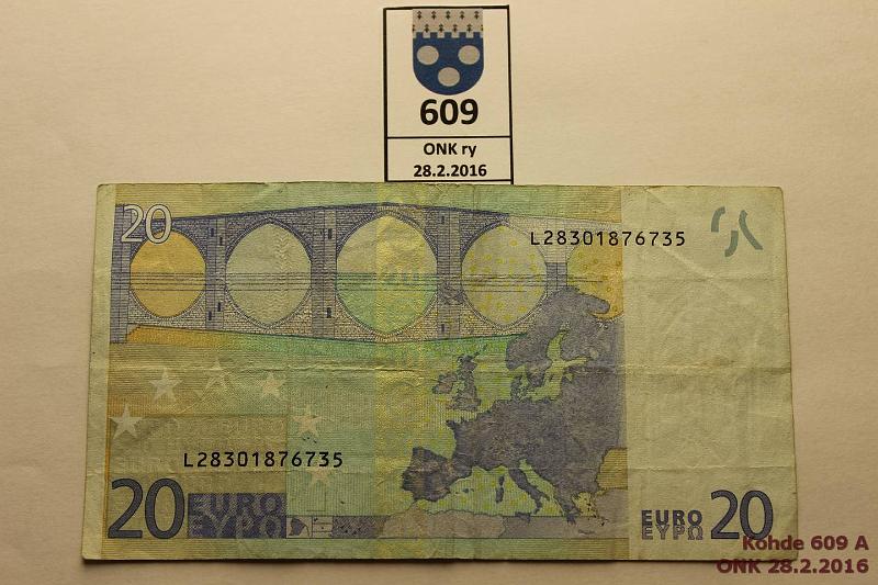 k-0609-a.jpg - Kohde 609, lhthinta: 40 € / myyntihinta: 57 € Suomi 3/2/L/G6 L28301876735 Tri G006 A3, eritt. harv. laatta, prep, kunto: 3