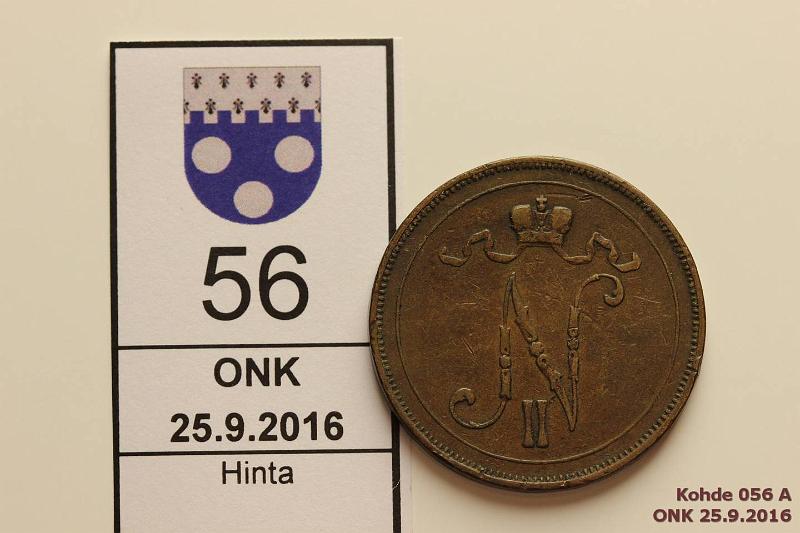 k-0056-a.jpg - Kohde 56 (kuva 1/2), lhthinta: 50 € 10 p 1899 Eprvja, siisti kokoelmakappale, meistin kiertym n. 10 astetta, kunto: 4