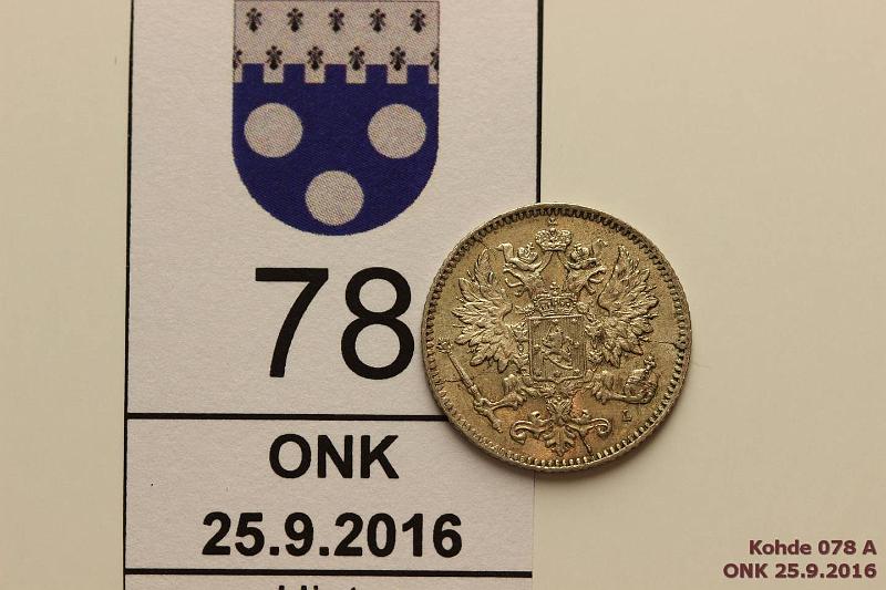 k-0078-a.jpg - Kohde 78 (kuva 1/2), lhthinta: 25 € 25 p 1898 Ag, meistijlki, kunto: 7