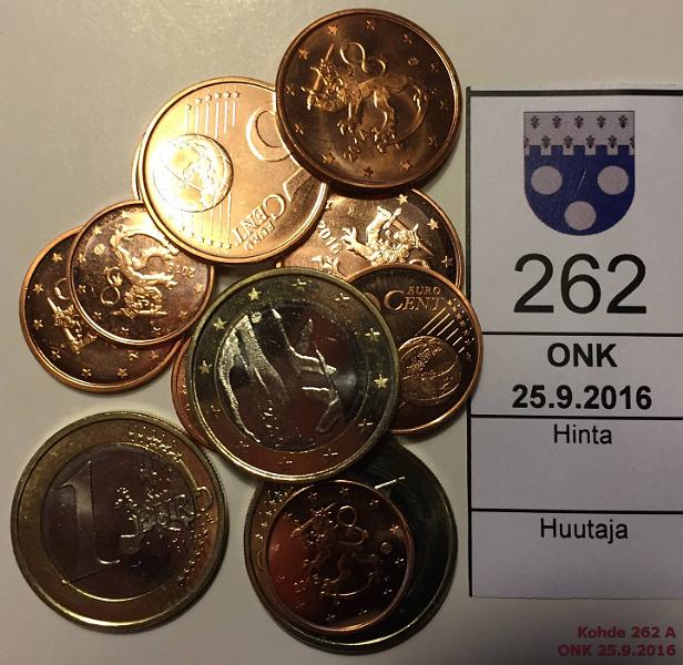k-0262-a.jpg - Kohde 262, l�ht�hinta: 20 &euro; / myyntihinta: 20 &euro; 1 s - 2 &euro; 2014-16 (12) Suomi 1, 2, 5c ja 1&euro;, v:t 2014, -15 ja -16, rullista, pieni painos, kunto: 9