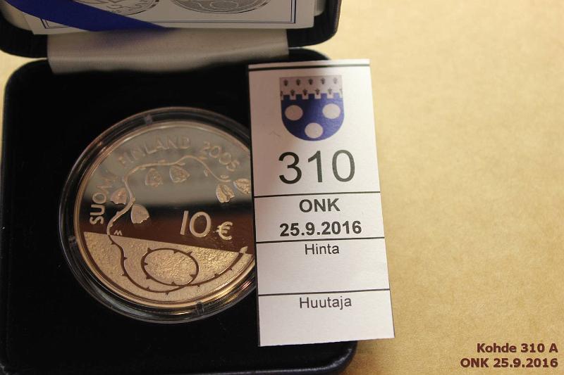 k-0310-a.jpg - Kohde 310, lhthinta: 15 € / myyntihinta: 15 € 10 € 2005 Ag, Proof, 60 rauhan vuotta, kotelo, tod, kunto: 10