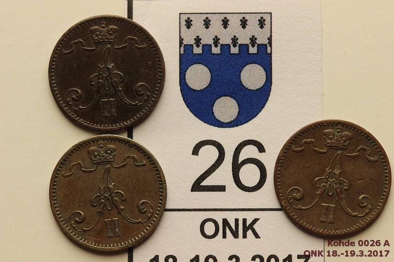 k-0026-a.jpg - Kohde 26 (kuva 1/2), lhthinta: 10 € / myyntihinta: 47 € 1 p 1874-76 (3) 1874, -75, -76, kunto: 5