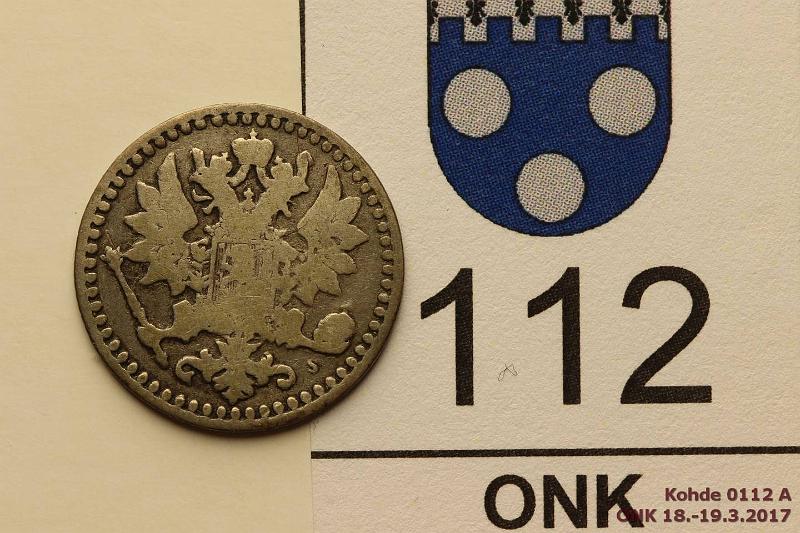 k-0112-a.jpg - Kohde 112 (kuva 1/2), l�ht�hinta: 180 &euro; / myyntihinta: 180 &euro; 25 p 1868 Ag, SNY 268.2.2, melko harvinainen!, kunto: 2/3