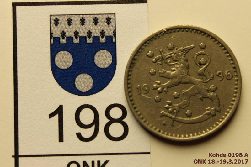 k-0198-a.jpg - Kohde 198, lhthinta: 5 € 1 mk 1936 Vaikein vuosi!, kunto: 5
