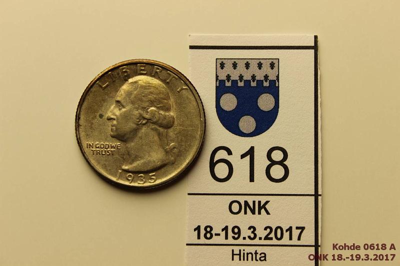 k-0618-a.jpg - Kohde 618, l�ht�hinta: 50 &euro; USA � $ 1935d KM#164 Ag, 6,25g/900, Washington Silver Quarter, phpja, hyv� kunto!, kunto: 7