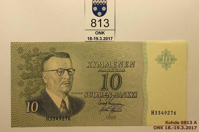 k-0813-a.jpg - Kohde 813, l�ht�hinta: 50 &euro; / myyntihinta: 74 &euro; 10 mk 1963 SNY 146.1 H3349276 LEI-AAs, vl1, kunto: 9