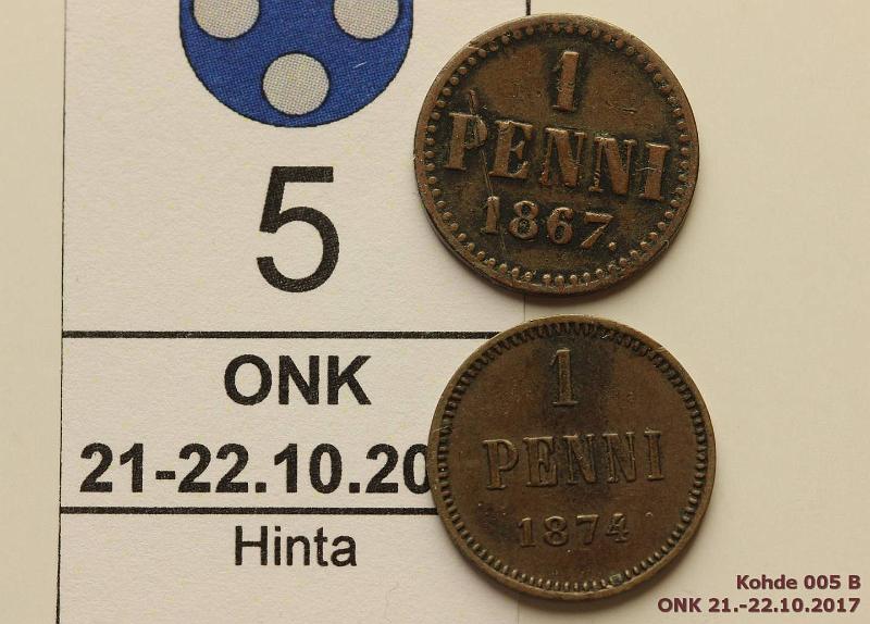 k-0005-b.jpg - Kohde 5 (kuva 2/2), lhthinta: 10 € / myyntihinta: 27 € 1 p 1867, -74, kunto: 3, 5