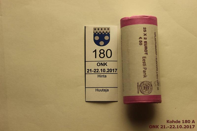 k-0180-a.jpg - Kohde 180, lhthinta: 60 € / myyntihinta: 66 € 2 € 2015 Viro EU-lippu, kl/kl, kunto: 9