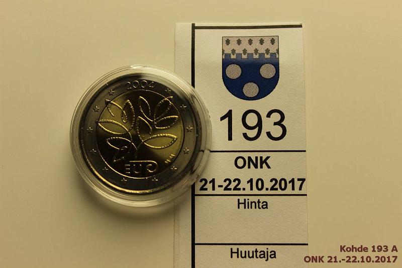 k-0193-a.jpg - Kohde 193, lhthinta: 18 € / myyntihinta: 23 € 2 € 2004 EU "risuraha" alkup. kapselissa, kunto: 9