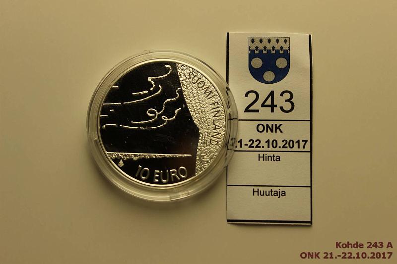 k-0243-a.jpg - Kohde 243, lhthinta: 14 € / myyntihinta: 14 € 10 € 2009 Ag, Proof, Pacius kapselissa, kunto: 10