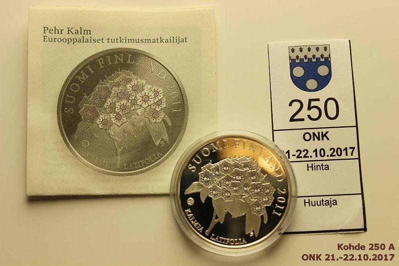 k-0250-a.jpg - Kohde 250, lhthinta: 14 € / myyntihinta: 19 € 10 € 2011 Ag, Proof, Kalm kapselissa, tod., kunto: 10