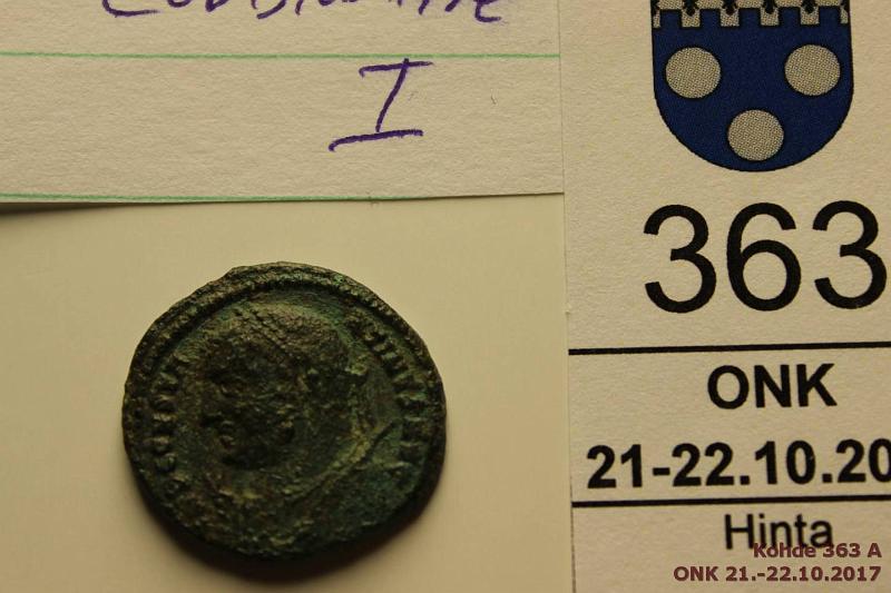 k-0363-a.jpg - Kohde 363, l�ht�hinta: 5 &euro; / myyntihinta: 9 &euro; Rooma 330-333 AD AE, Comm. Series, kunto: 3