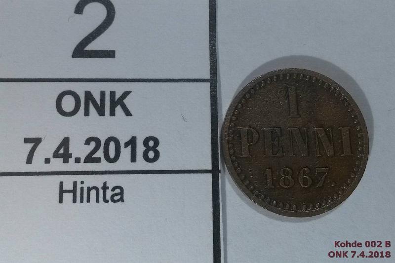 k-0002-b.jpg - Kohde 2 (kuva 2/2), lhthinta: 18 € / myyntihinta: 25 € 1 p 1867 SNY 4.2, arvop. syp., kunto: 7
