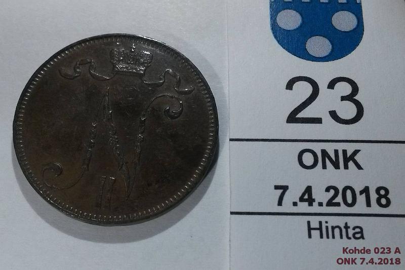 k-0023-a.jpg - Kohde 23 (kuva 1/2), lhthinta: 12 € / myyntihinta: 12 € 5 p 1889 Eprvja, kunto: 6