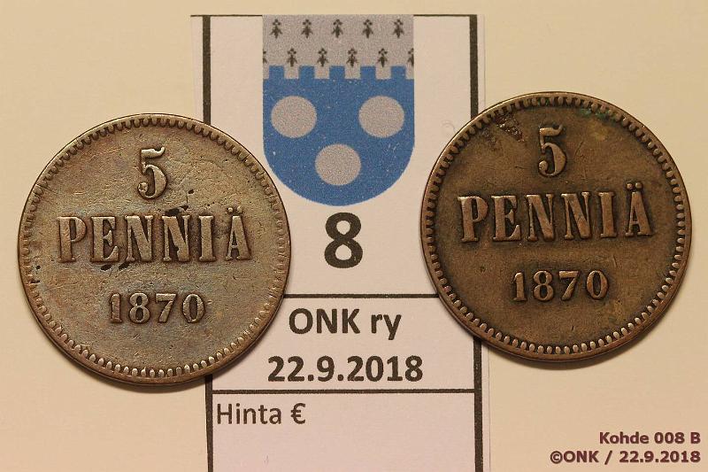 k-0008-b.jpg - Kohde 8 (kuva 2/2), lhthinta: 5 € / myyntihinta: 11 € 5 p 1870 (2) Toisessa ij, kunto: 3