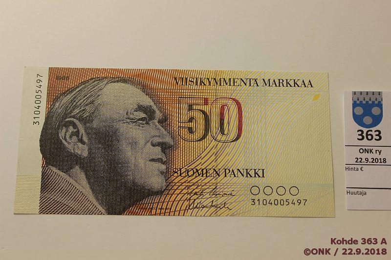 k-0363-a.jpg - Kohde 363, l�ht�hinta: 15 &euro; / myyntihinta: 17 &euro; 50 mk 1986 SNY 172.1 3104005497 UUS-Va1, kunto: 9