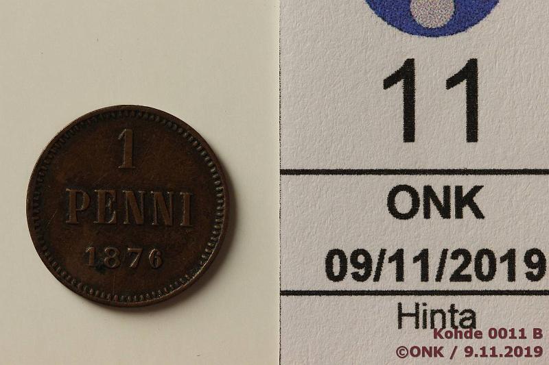 k-0011-b.jpg - Kohde 11, lhthinta: 10 € / myyntihinta: 12 € 1 p 1876, kunto: 5
