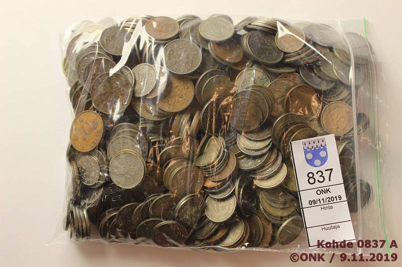 k-0837-a.jpg - Kohde 837, l�ht�hinta: 10 &euro; / myyntihinta: 10 &euro; Suomi >1,6 kg 1919? 10p-10mk, kunto: 3-7
