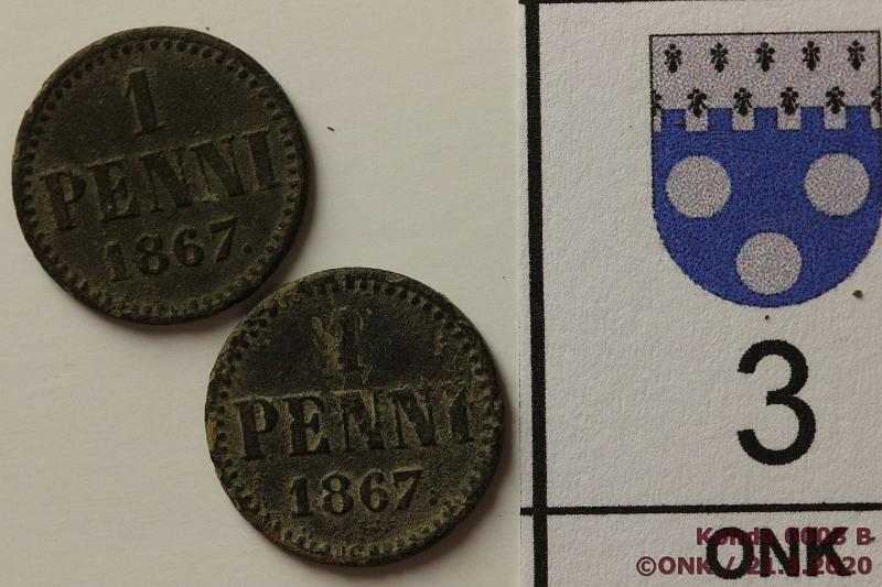 k-0003-b.jpg - Kohde 3, lhthinta: 20 € / myyntihinta: 20 € 1 p 1867 (2) SNY 4.2, sypymi, kunto: 2, 3