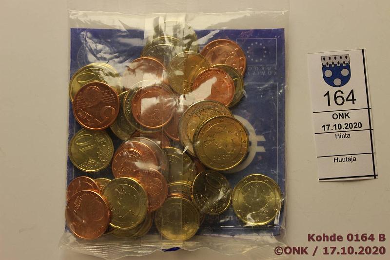 k-0164-b.jpg - Kohde 164 (kuva 2/2), lhthinta: 14 € / ei tarjouksia 1 snt - 2 € 2011 Tere Euro -starttipussi, sis. 1snt(7), 2snt(6), 5snt(6), 10snt(6), 20snt(6), 50snt(5), 1€(4), 2€(2), yht 12,79 €, kunto: 9