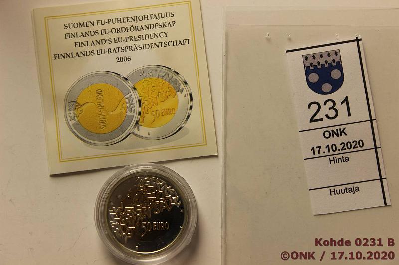 k-0231-b.jpg - Kohde 231 (kuva 2/2), lhthinta: 265 € / myyntihinta: 265 € 50 € 2006 Au/Ag, Proof, 5,175g/5,4575g, EU-puheenjohtajuus, kotelo, tod, kunto: 10
