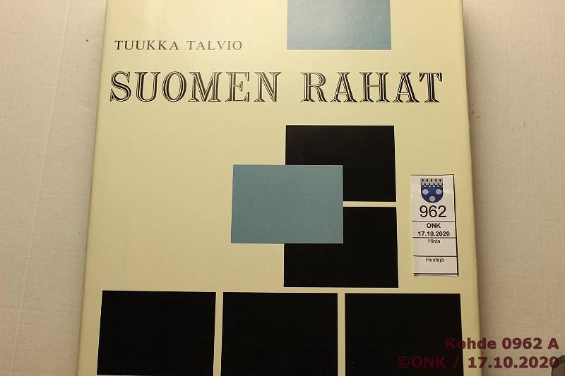 k-0962-a.jpg - Kohde 962 (kuva 1/2), l�ht�hinta: 5 &euro; / myyntihinta: 5 &euro; Talvio 1981 Suomen rahat, Suomen Pankin setelipaino, kunto: 9