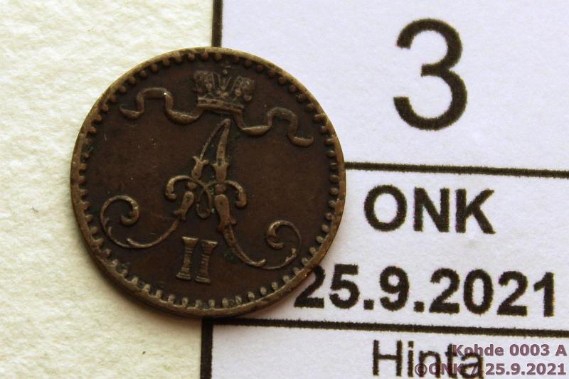 k-0003-a.jpg - Kohde 3 (kuva 1/3), lhthinta: 8 € / myyntihinta: 13 € 1 p 1867 SNY 4.2, prvja, pij, kunto: 4