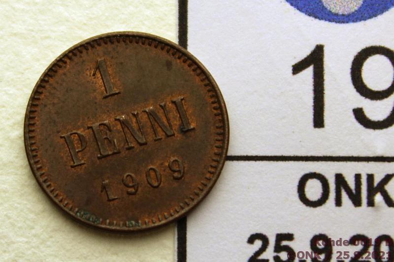 k-0019-b.jpg - Kohde 19 (kuva 2/2), lhthinta: 5 € / myyntihinta: 5 € 1 p 1909 Toinen 9 kaukana ja vinossa, kunto: 7