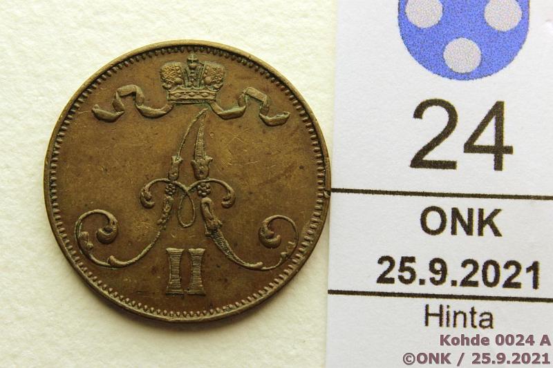 k-0024-a.jpg - Kohde 24 (kuva 1/2), lhthinta: 15 € / myyntihinta: 18 € 5 p 1872 Eprv, plik, kunto: 6