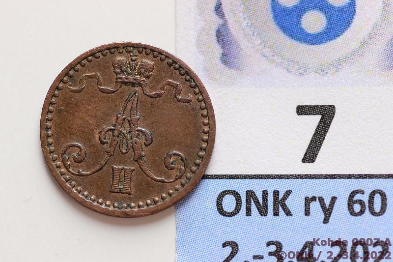 k-0007-a.jpg - Kohde 7 (kuva 1/2), lhthinta: 20 € / myyntihinta: 20 € 1 p 1866 SNY 3.1, pilkahdus leimakiiltoa, kunto: 6