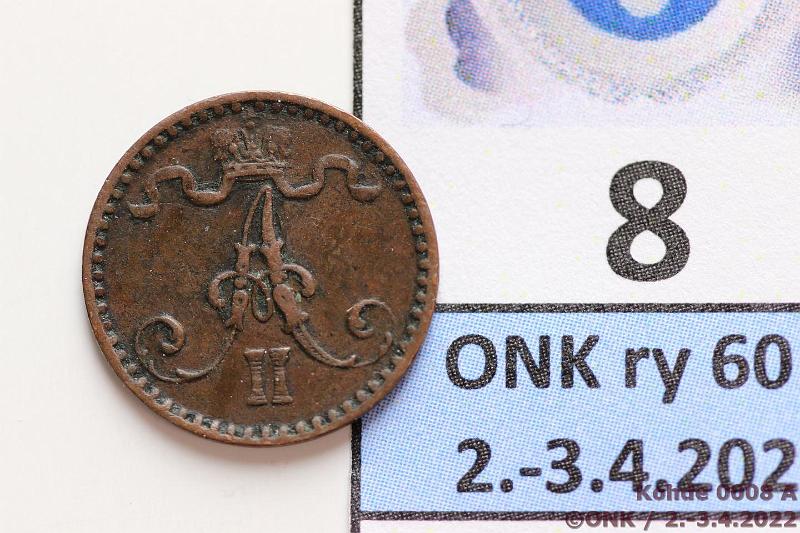 k-0008-a.jpg - Kohde 8 (kuva 1/2), lhthinta: 10 € / myyntihinta: 17 € 1 p 1867 SNY 4.2, hp, kunto: 4/5