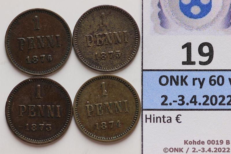 k-0019-b.jpg - Kohde 19 (kuva 2/2), lhthinta: 30 € / myyntihinta: 36 € 1 p 1873-76 (4) 1873, -74, -75 prv, syp, -76, kunto: 4-5