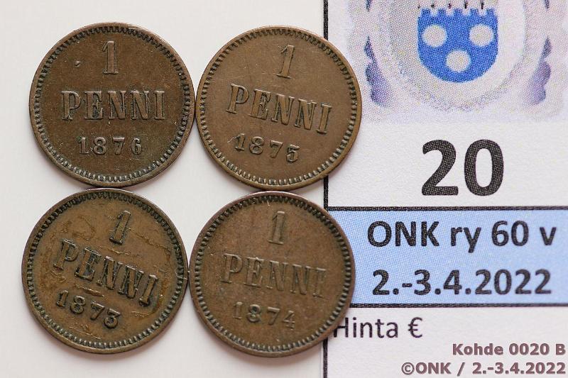 k-0020-b.jpg - Kohde 20 (kuva 2/2), lhthinta: 30 € / myyntihinta: 40 € 1 p 1873-76 (4) 1873 liimajlki, -74, -75, -76, kunto: 5-6