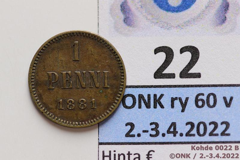 k-0022-b.jpg - Kohde 22 (kuva 2/2), lhthinta: 25 € / ei tarjouksia 1 p 1881, kunto: 5