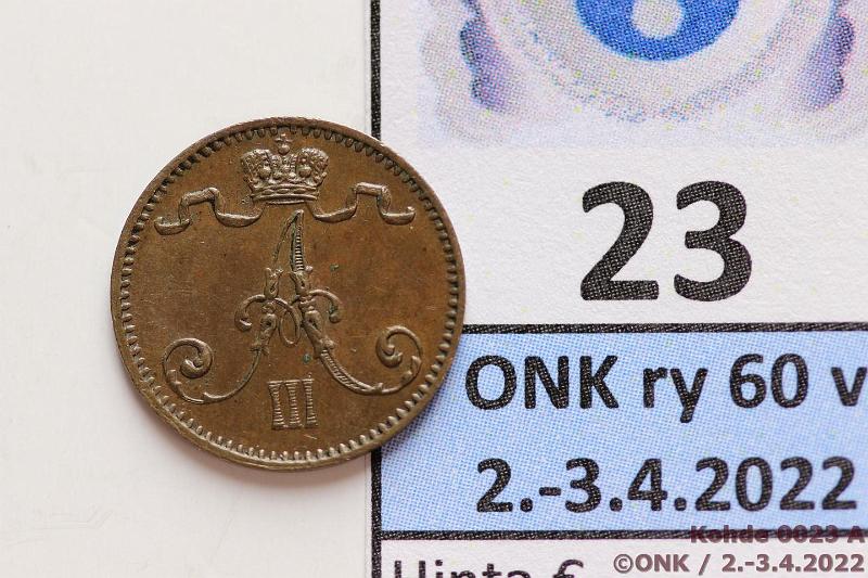 k-0023-a.jpg - Kohde 23 (kuva 1/2), lhthinta: 50 € / ei tarjouksia 1 p 1881 Likapisteit, muuten kaunis, kunto: 7
