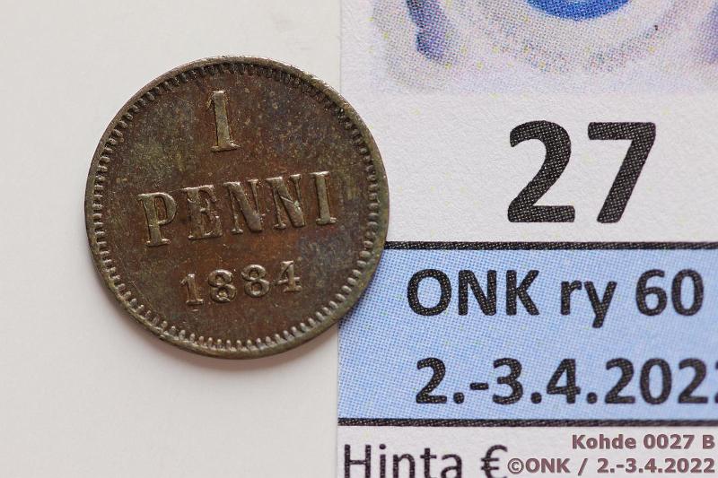 k-0027-b.jpg - Kohde 27 (kuva 2/2), lhthinta: 70 € / myyntihinta: 78 € 1 p 1884 Lpuhd, kunto: 6/5
