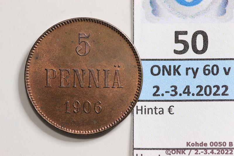 k-0050-b.jpg - Kohde 50 (kuva 2/2), lhthinta: 220 € / ei tarjouksia 5 p 1906 Terv lynti, leimakiilto, phpja, erittin kaunis!, kunto: 8