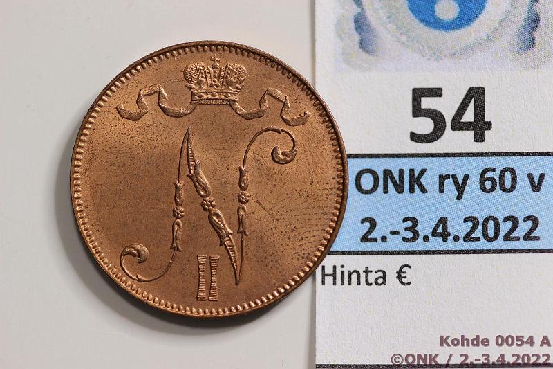 k-0054-a.jpg - Kohde 54 (kuva 1/2), lhthinta: 85 € / ei tarjouksia 5 p 1913 Arvop. hieman sormenjlke, loistelias!, kunto: 9