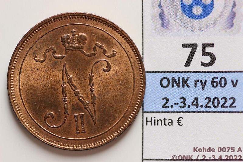 k-0075-a.jpg - Kohde 75 (kuva 1/2), lhthinta: 20 € / myyntihinta: 20 € 10 p 1914 Leimakiiltoinen, hieman patinaa, erittin kaunis!, kunto: 8