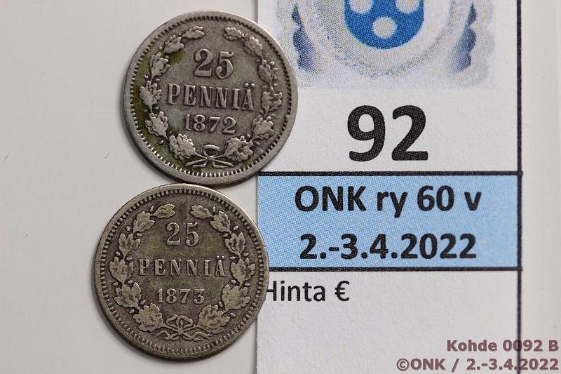 k-0092-b.jpg - Kohde 92 (kuva 2/2), lhthinta: 5 € / myyntihinta: 5 € 25 p 1872, -73 Ag, kunto: 3