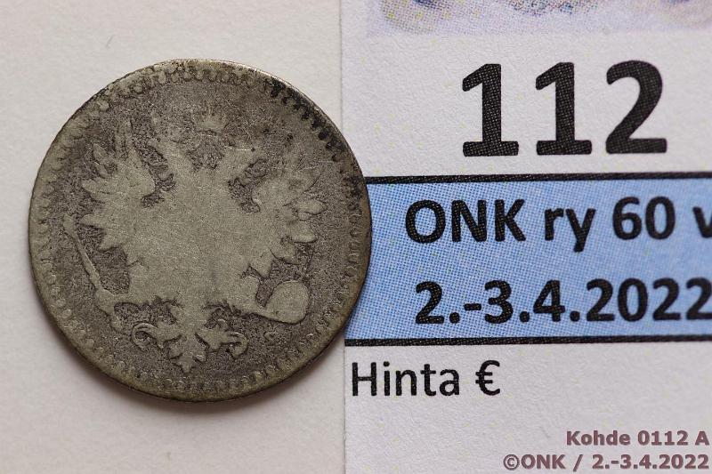 k-0112-a.jpg - Kohde 112 (kuva 1/2), lhthinta: 40 € / myyntihinta: 40 € 50 p 1868 Ag, kunto: 2/3
